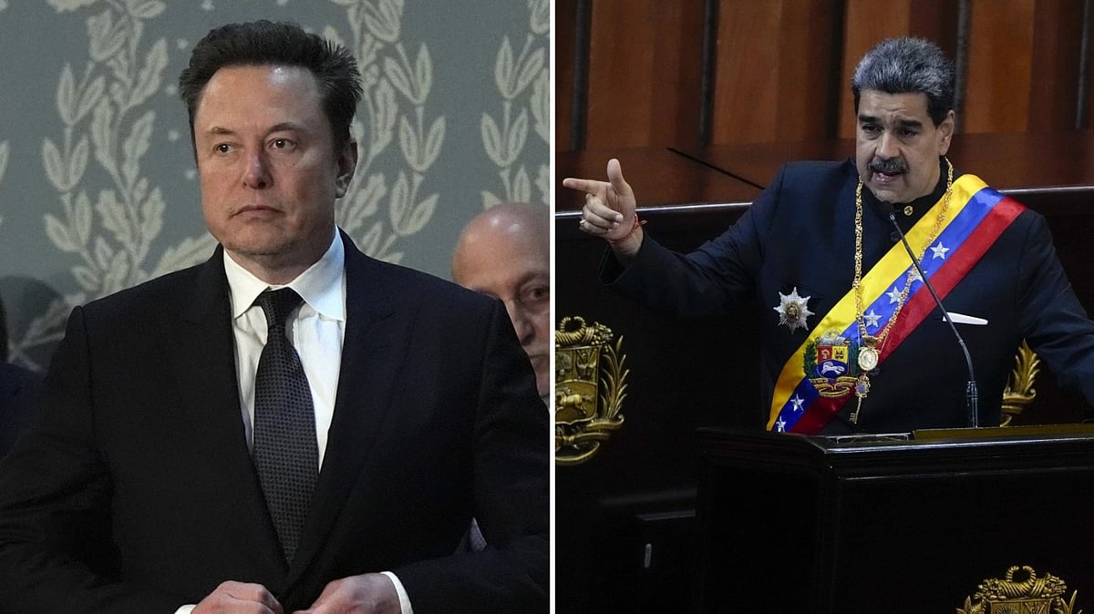 AP : Elon Musk (L) And Venezuelan President Nicolas Maduro (R)
|